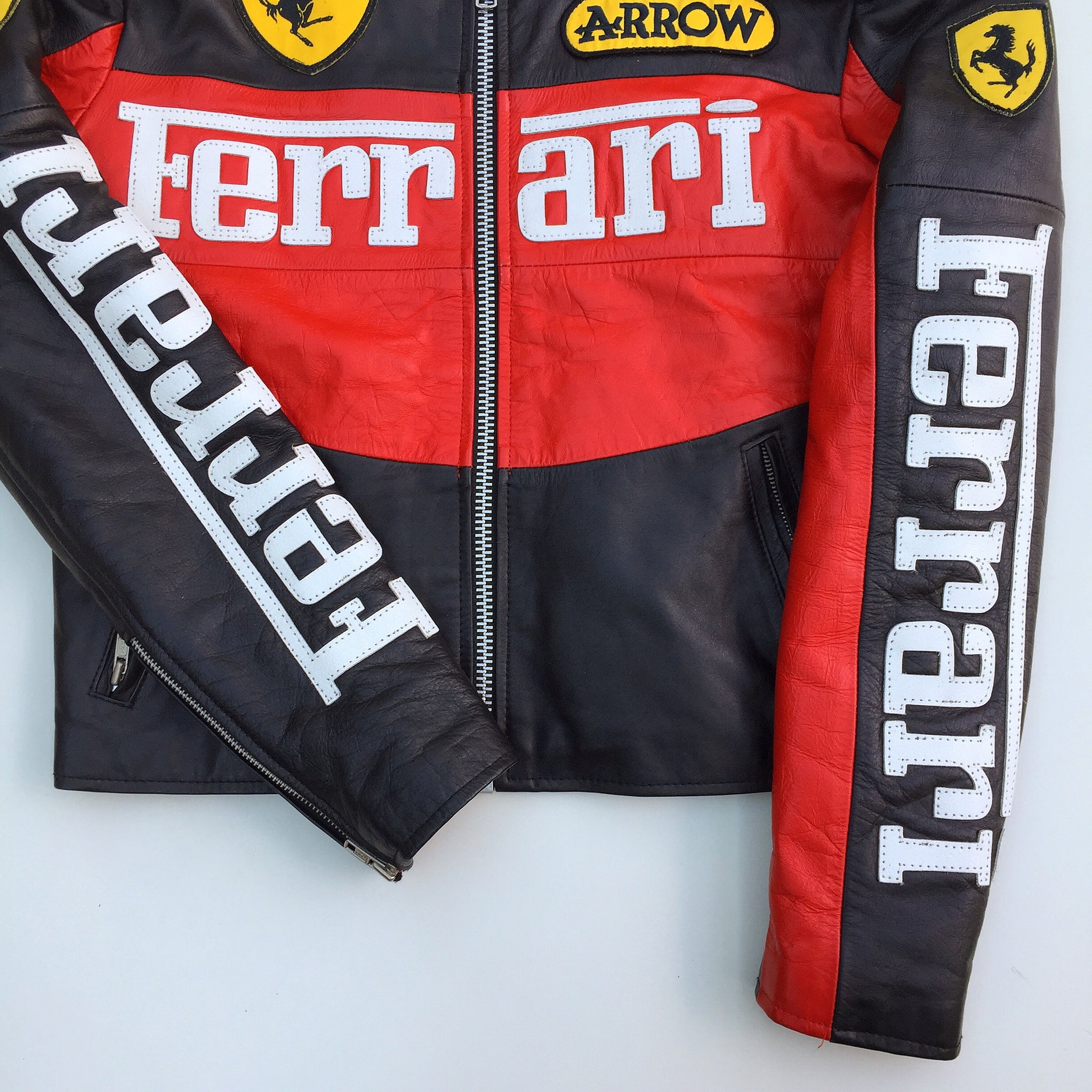 Ferrari woman’s leather racing jacket (S/M) – Loose Threads Vintage